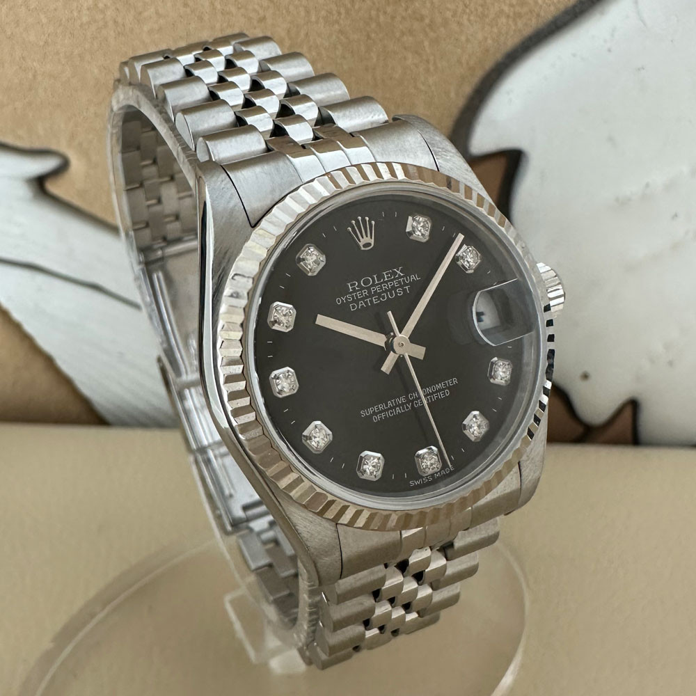 Rolex quadrante clearance nero con brillanti